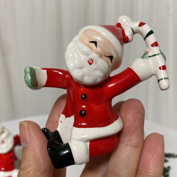 RARE! Vintage 1957’s NAPCO Japan Kitsch Santa’s candle climber  figurines! - Picture 5 of 16
